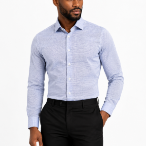 Alberto Roma Non-Iron Light Blue